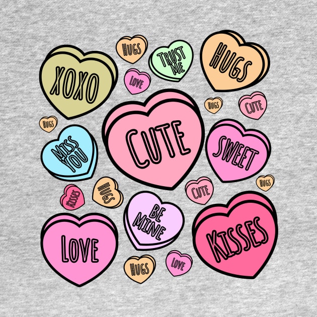 Conversation Candy Hearts, Candy Heart, Valentine Heart, Conversation For Your Valentine, Valentine's Day by NooHringShop